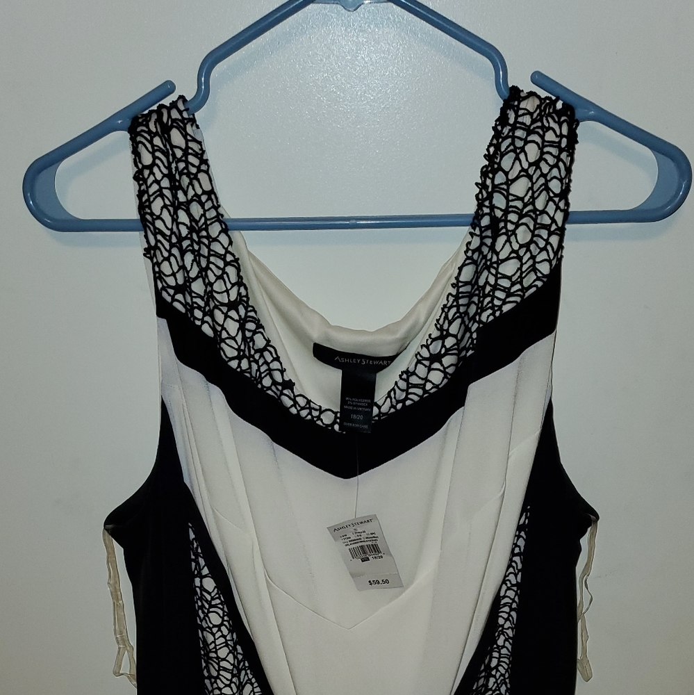 Stunning Cream & Black Lace Dress